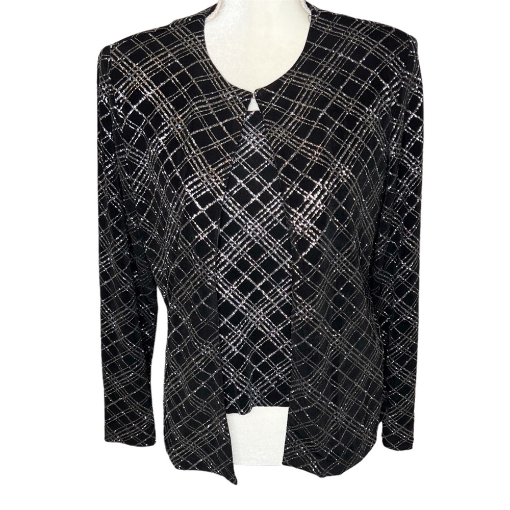 Elegant Black and Silver Blazer